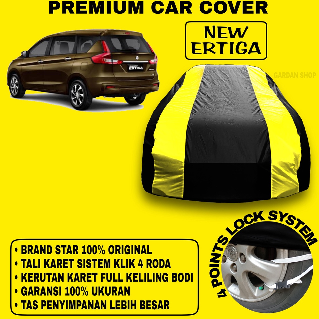 Body Cover NEW ERTIGA Sarung Strip KUNING Penutup Pelindung Bodi Mobil New Ertiga PREMIUM