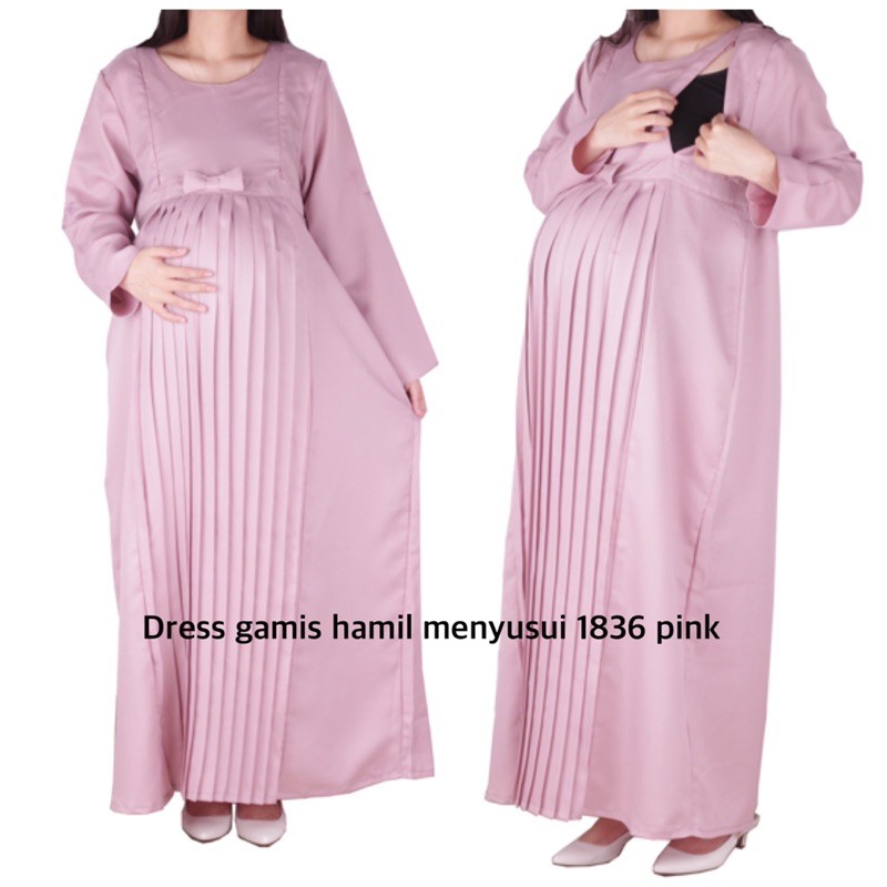 Baju hamil gamis hamil dan menyusui 1836