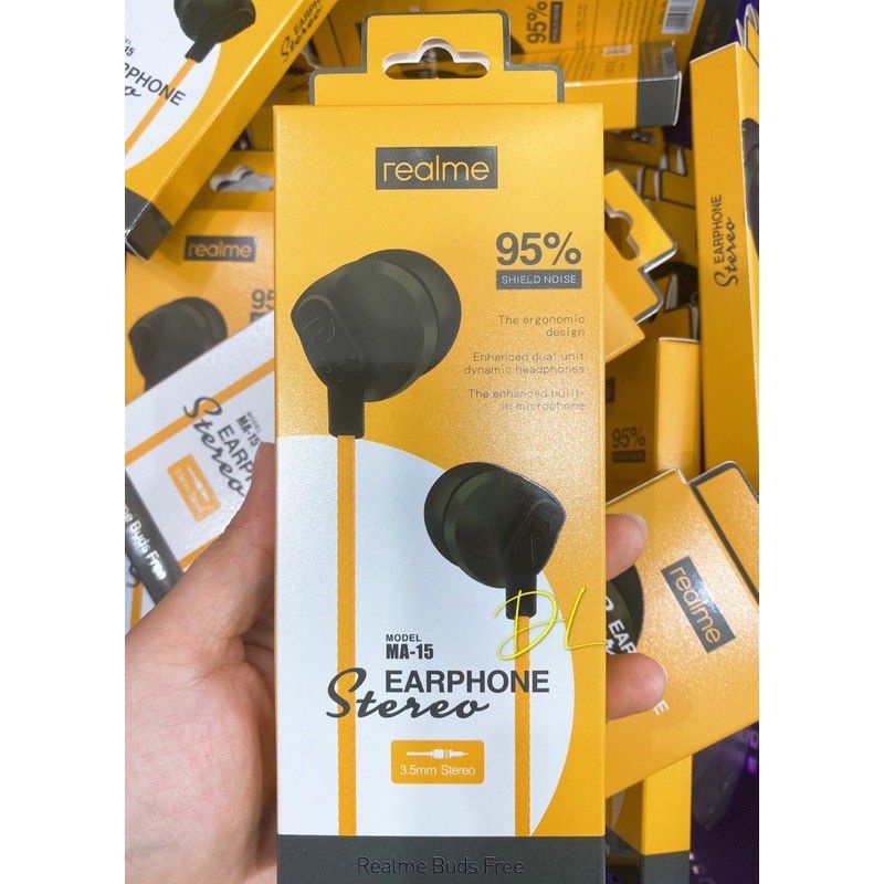 HEADSET HANDSFREE REALME MODEL MA-15 STEREO EARPHONE MA-15