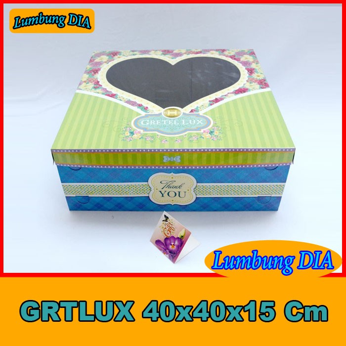 

Dus kue tart, kotak gretel lux, dus hansel uk 40 cm isi 5 pcs
