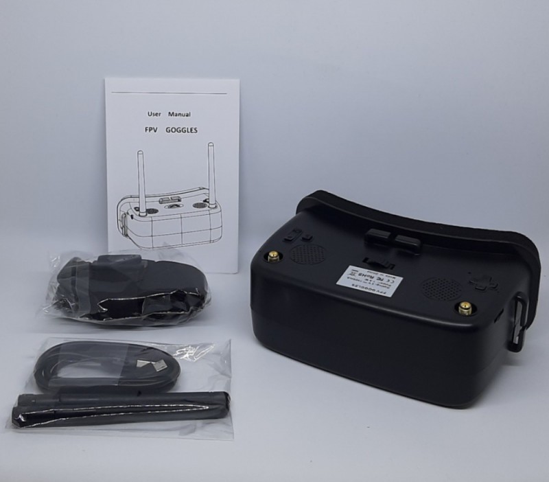 FPV Goggles EW30 TFT LCD 5.8Ghz 48Ch DVR Mirip Eachine VR006 Black