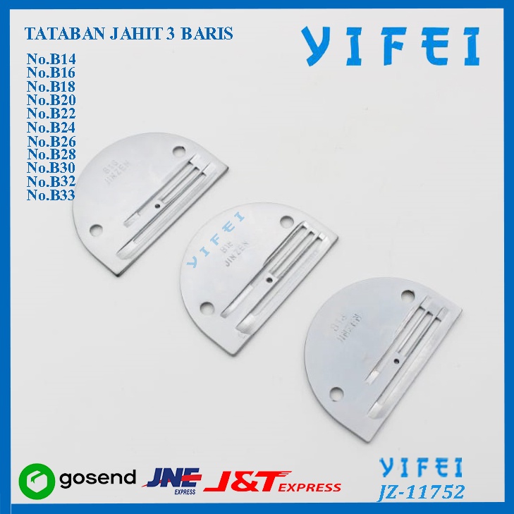 Tataban Jahit 3 Baris YIFEI-11752/Needle plate jahit 3 baris - B14 - B14