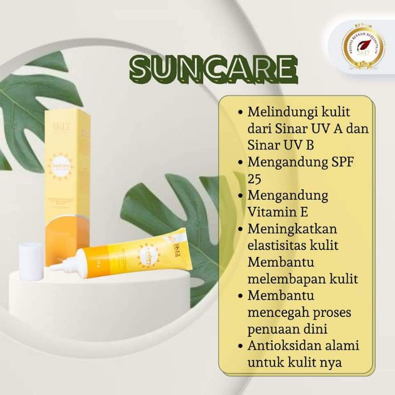 SUNCARE SR12 / SUN CARE SR12 SKINCARE / SUN BLOCK SPF 25++ / ANTI MATAHARI / ANTI KULIT BELANG / SUNBLOK WAJAH