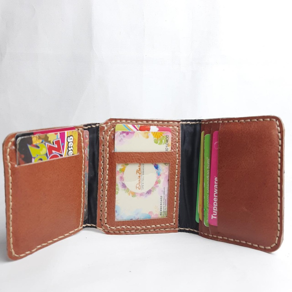 Dompet kulit sapi asli fullup handmade warna tan asli garut