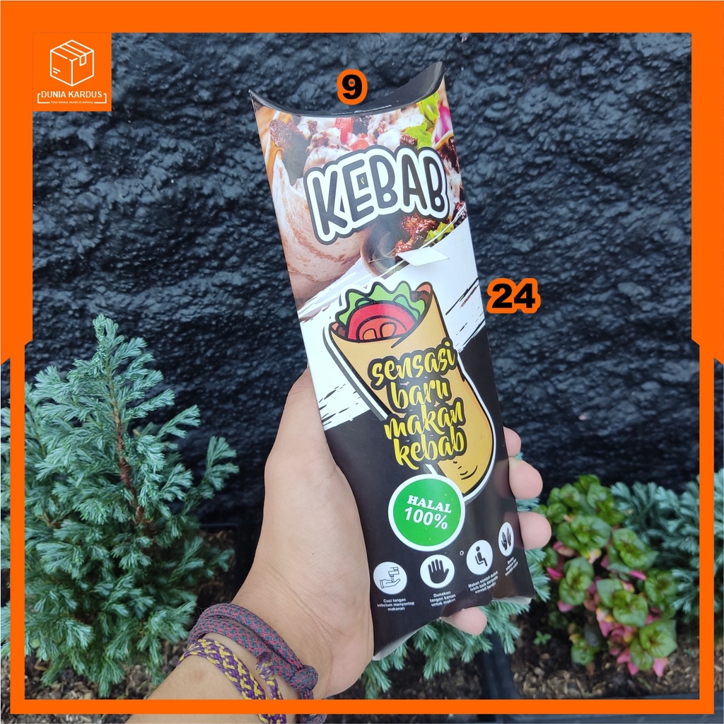 

Kemasan Kebab Umum uk 24x9 cm | Full colour tanpa merek