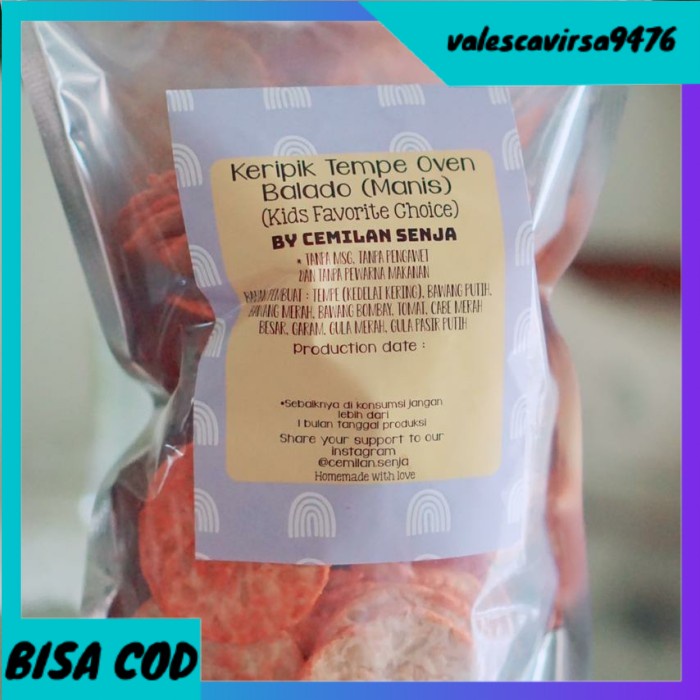 

⭐BISA COD⭐ KERIPIK TEMPE OVEN BALADO MANIS 250GR