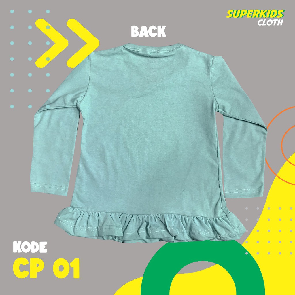 BAJU ANAK PEREMPUAN / KAOS ANAK PEREMPUAN / PAKAIAN ANAK CEWEK KAOS ANAK CEWEK LENGAN PANJANG KAKTUS CACTUS ECER GROSIR SUPERKIDS CLOTH 1 - 10 TAHUN