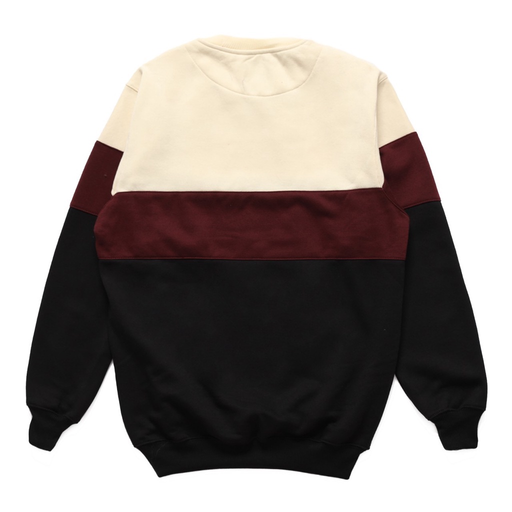 Sweater Crewneck Kombinasi Pria wanita Premium Distro Suwiter Couple Pasangan Brand Lokal Original Erfolg Clothing Switer Basic Dua Warna Kombi Gaya Kekinian 2022