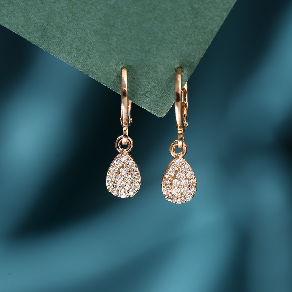 Anting Korea Titanium Anti Karat Lapis Emas Aksesoris Pesta Anting Tusuk Perhiasan Wanita Murah  D143