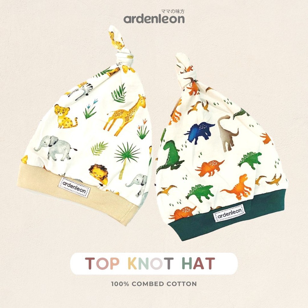ARDENLEON Top Knot Hat Topi Bayi (Print)