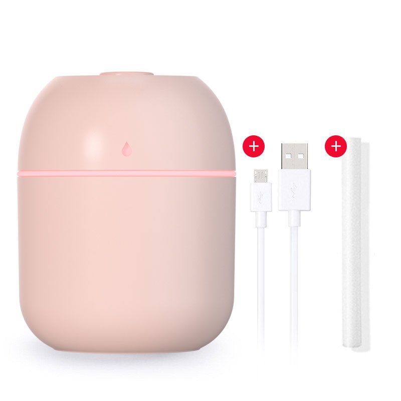 YUHO Diffuser humidifier mobil portable essential oil reed hampers safe care aromatheraphy pembersih udara Pelembab minyak esensial aromaterapi parfum pengharum uap ruangan air purifier penyejuk infuser minimisk-PINK250ml