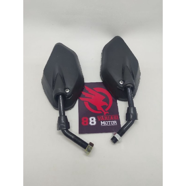 Spion Yamaha Jupiter Mini Karbon Gelap Lokal - Spion Yamaha Mini Model Standar Jupiter Nmax Aerox Lexi Vixion Vega Mio