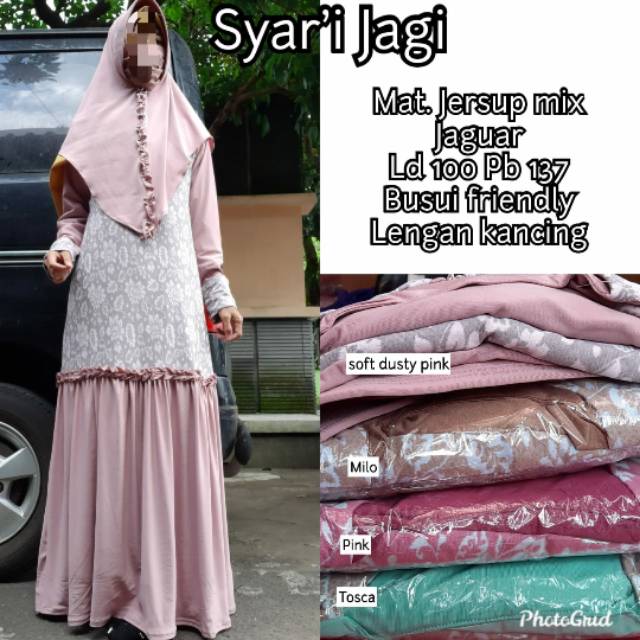 Gamis set Khimar syar'i gamis muslimah grosir promo