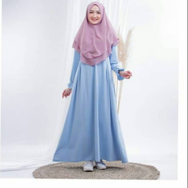 Preloved gamis baby blue preloved gamis kaos