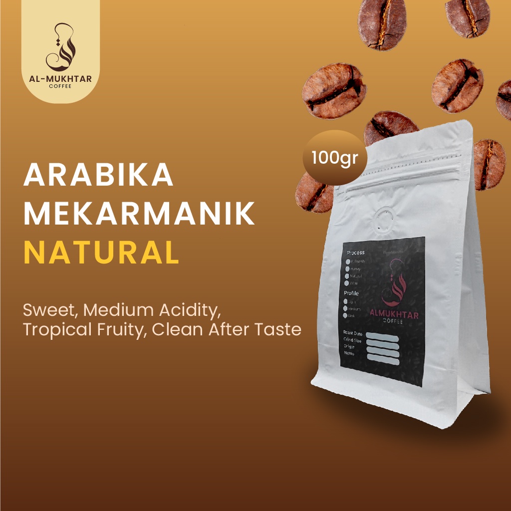 

almukhtarcoffee BIji Kopi Bubuk Arabika Mekarmanik Bandung Single Origin Special NATURAL 100 gram, 250 gram, 500 gram