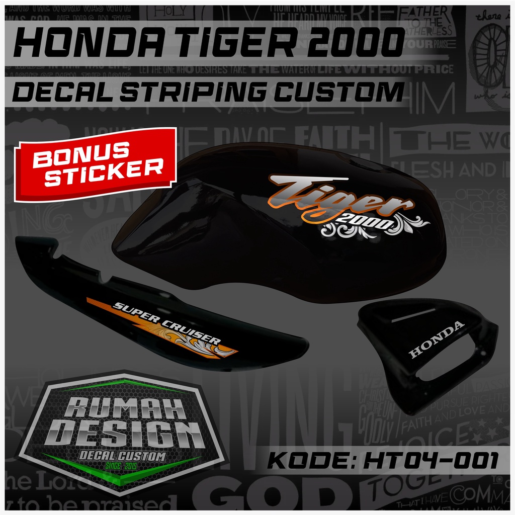 DECAL STICKER STRIPING  HONDA TIGER 2000 04