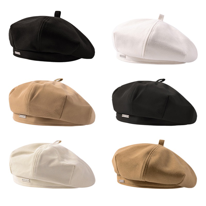 Topi Baret Bahan Kain Gaya Korea Untuk Musim Semi Dan Gugur