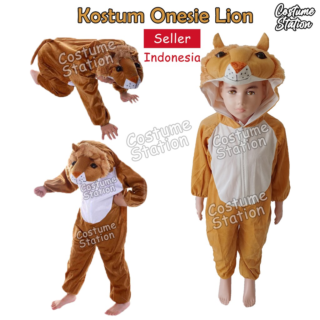 Kostume Onesie Lion / Costume Hewan Binatang Singa anak laki