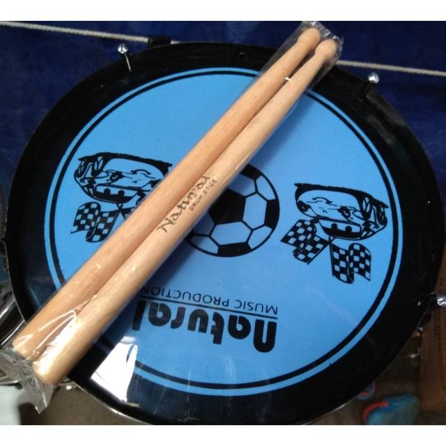 (BISA COD) MAINAN DRUM BAND ANAK UKURAN BESAR + SEPASANG STICK DRUM UK 30x15 cm KARTUN LUCU EDUKATIF