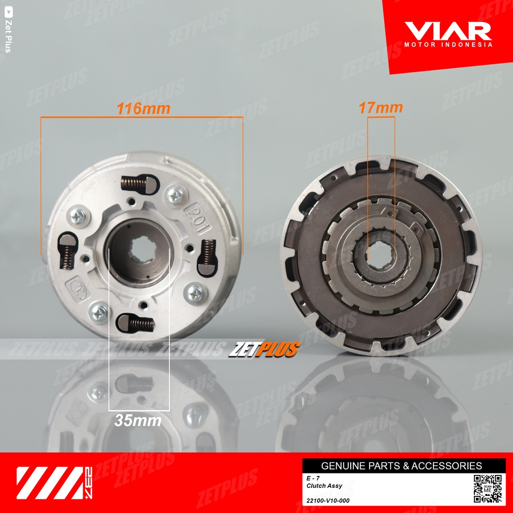 KOPLING SET ATV RAZOR 150 /rumah/clutch assy original viar 100SP