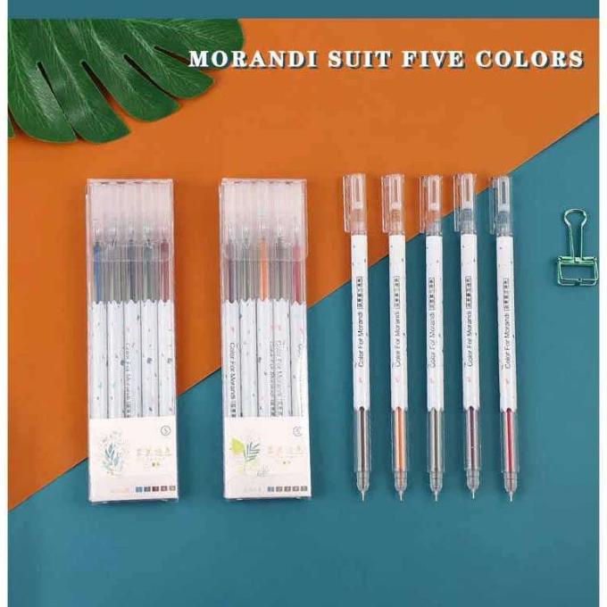 

5PCS GEL PEN PENA PULPEN BOLPOIN 05MM ALAT TULIS KANTOR SEKOLAH