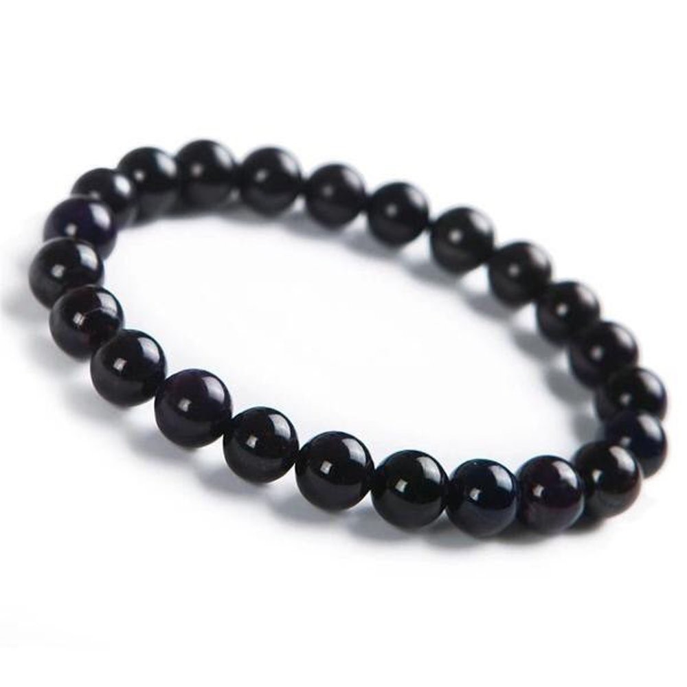 [Bayar di Tempat] Gelang Batu Giok Hitam Asli Original Dim 8mm