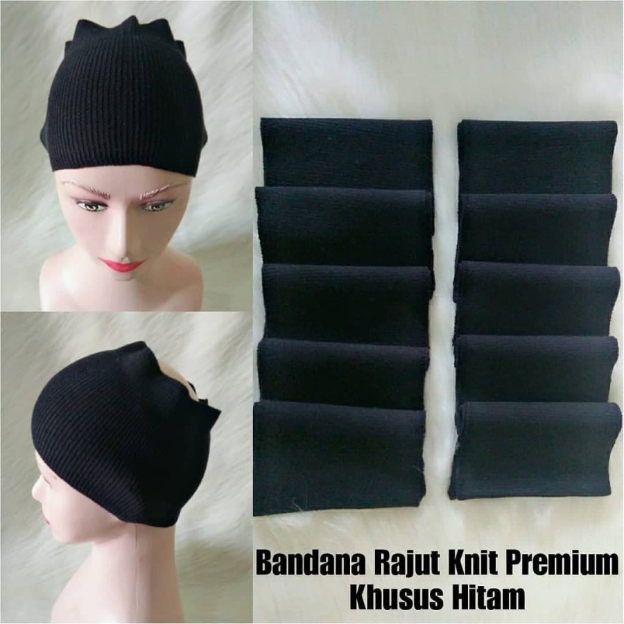 SHABRINA_FASHION CIPUT RAJUT / ciput inner bandana rajut 1 warna polos PROMO!!