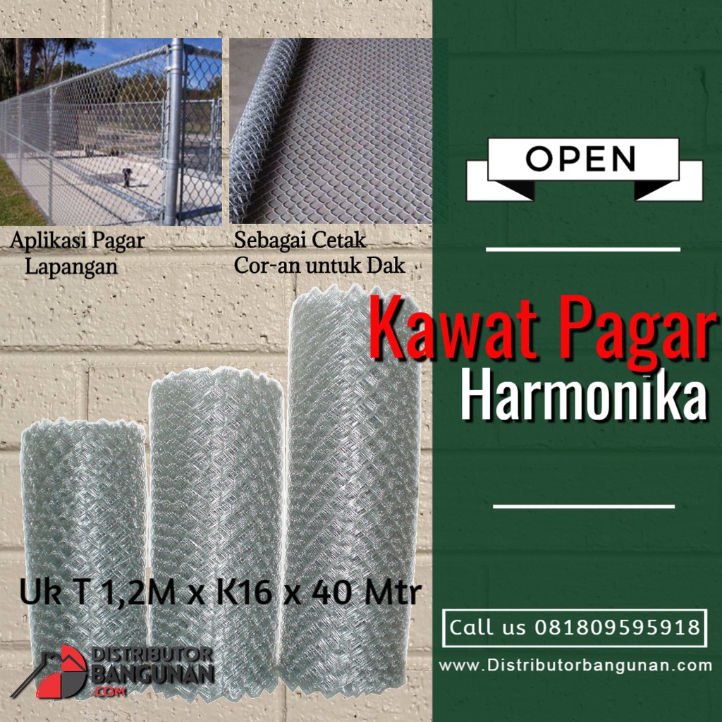  Kawat  Pagar Harmonika  TInggi 1 2 Meter Shopee Indonesia