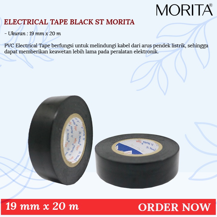 

ISOLASI LISTRIK ST.MORITA 19mm x 20mm 110mic