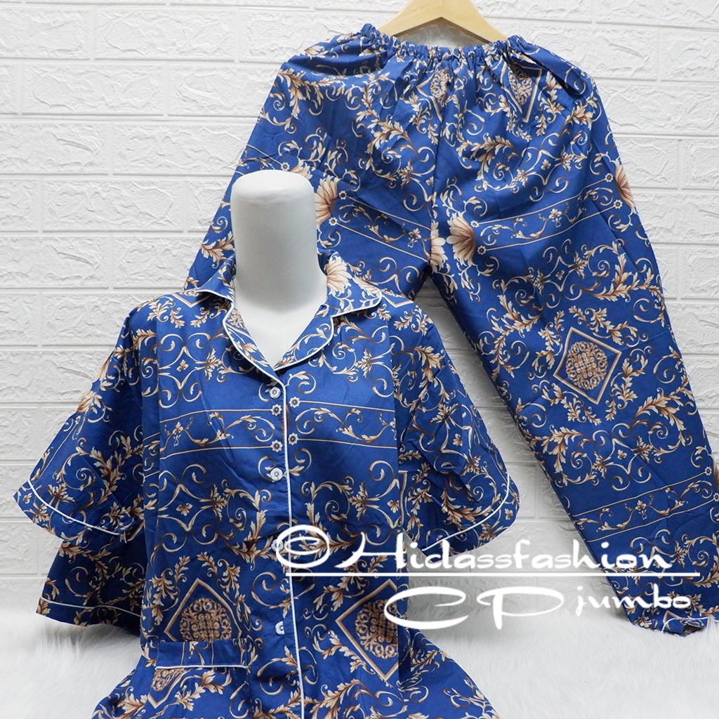 Baju Tidur Piyama Dewasa Setelan Jumbo Size  XXL LD 120-CPXXL SULTAN 1 NAVY