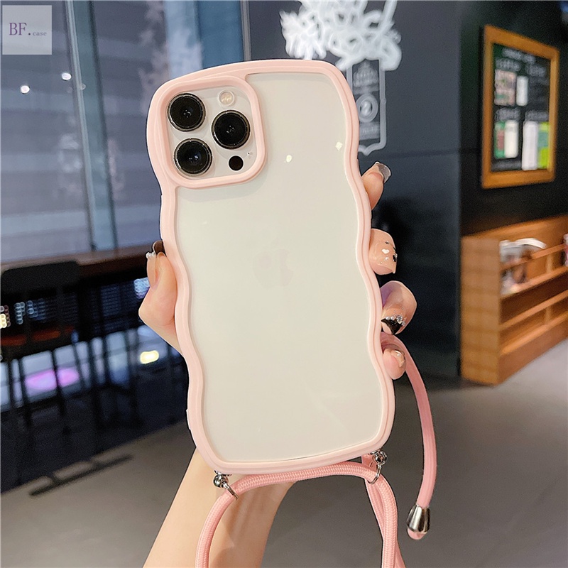 Case Motif Es Krim Bahan Akrilik Dengan Lanyard Untuk Iphone 11 12 13 Pro Max 11pro 13pro 7p 8p 6p