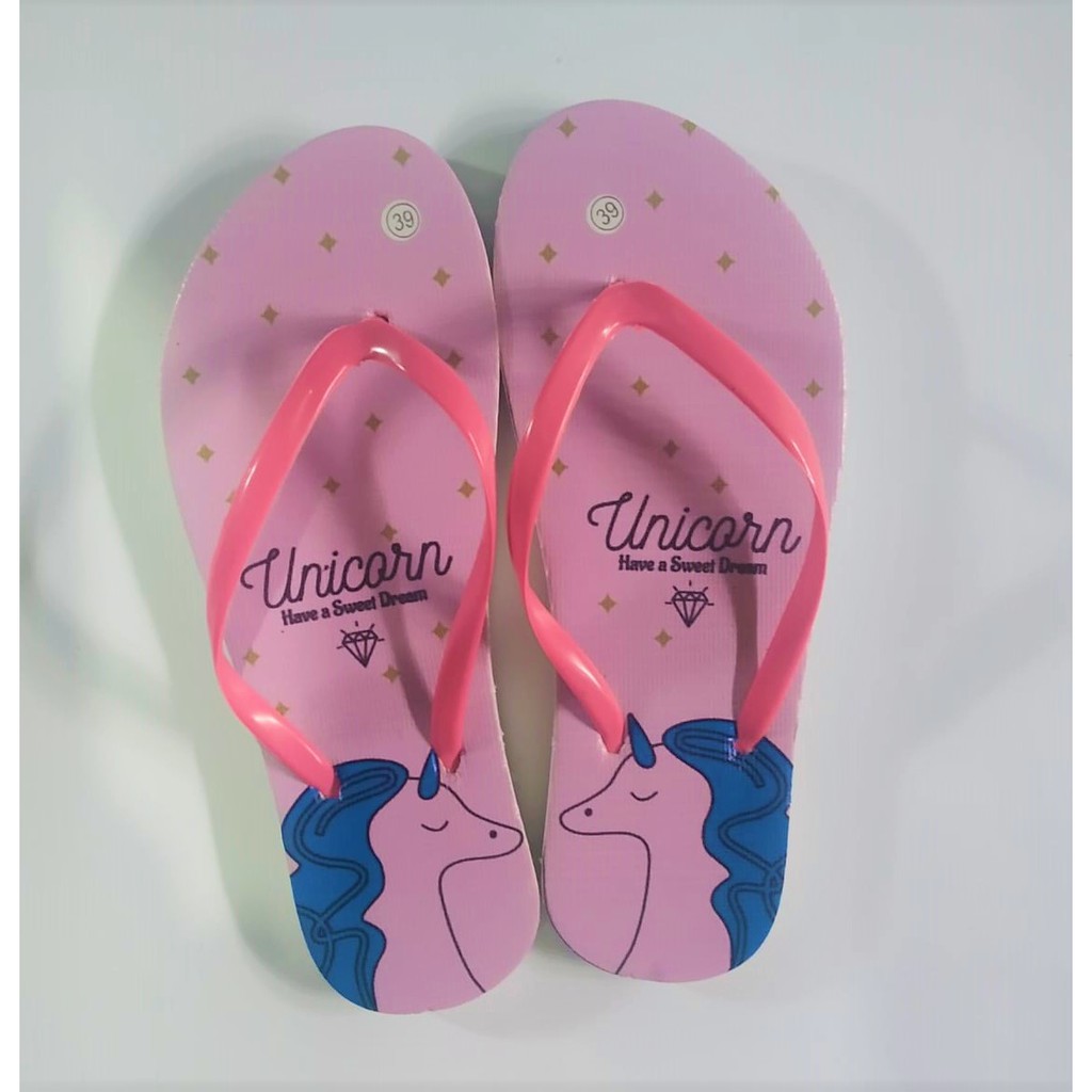 Sandal Jepit UNICORN BANNER Wanita New