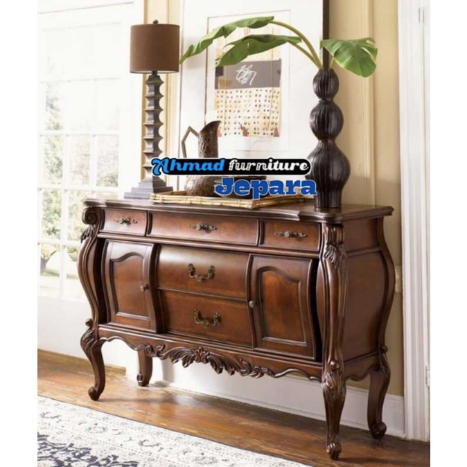 MEJA BUFET MEJA PAJANGAN KAYU JATI