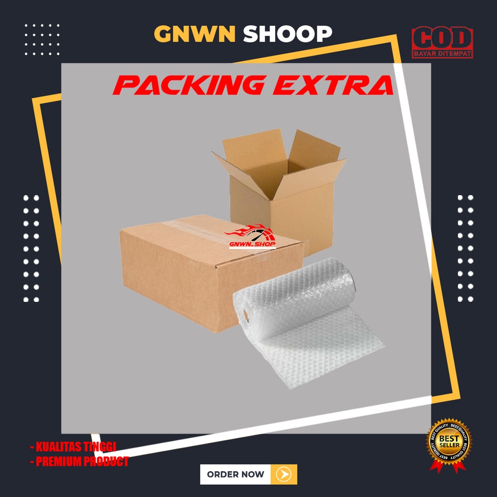 

Packing ekstra aman untuk full body halus Bubble wrap