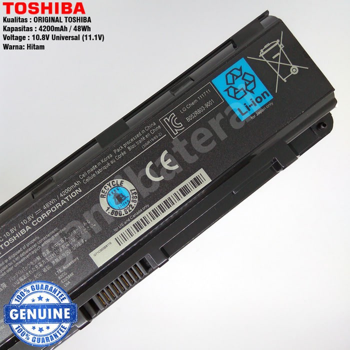 Original Baterai Toshiba M840 M805 M800 P800 S800 P870 P800 PA5024