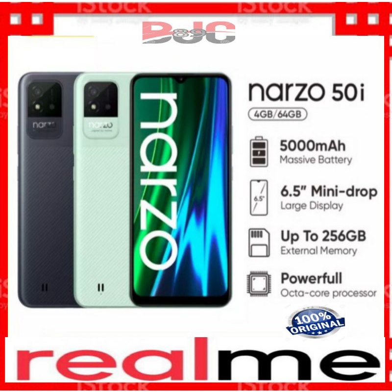 REALME NARZO 50I RAM 4GB/ROM 64GB GARANSI RESMI