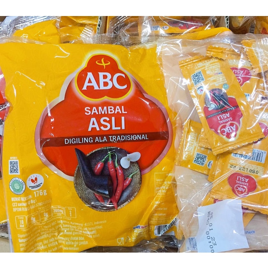 Sambal Asli ABC Sambal Asli - Kemasan 22 Sachet @8 gram