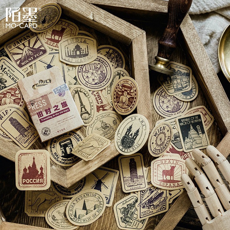 

SN194 45 pcs Sticker Traveling / 45 pcs Sticker Traveller / Sticker Scrapbook Diary Journal