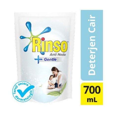 Rinso Gentle Detergen Cair 700ml/ Bubuk 700gr Sabun Rinso Gentle
