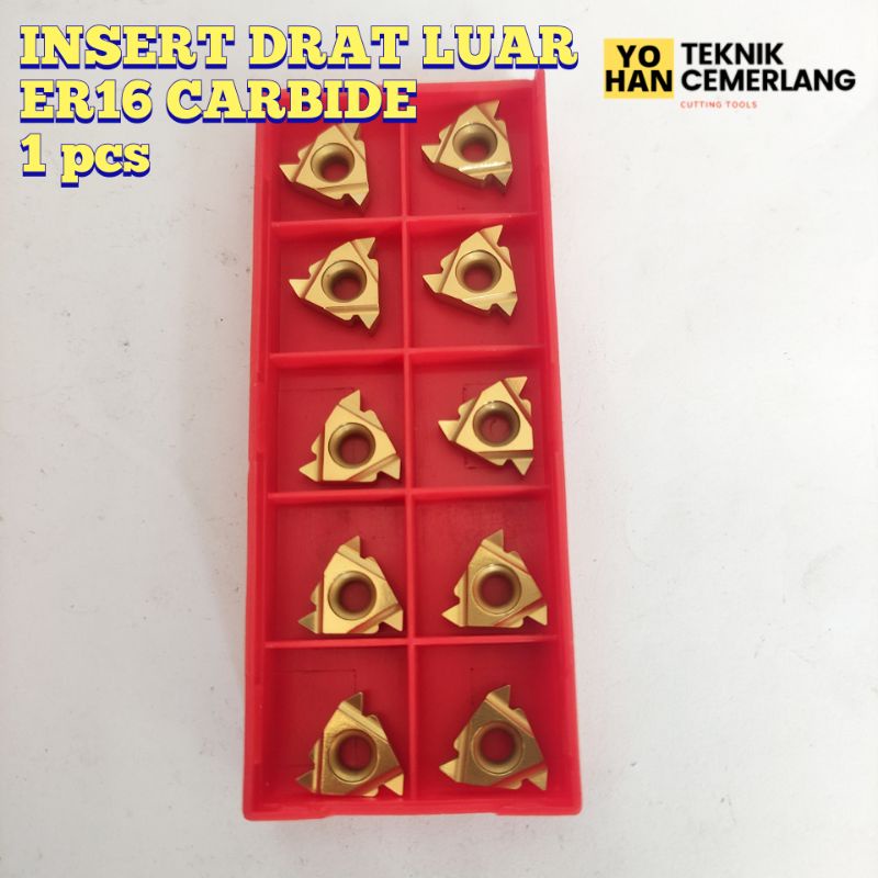 Insert Bubut Drat Luar 16ER Mata Pisau Bubut Carbide ER16 Pahat Bubut Insert Bubut Cnc