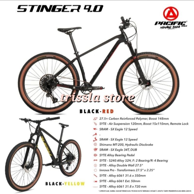 Sepeda Gunung/MTB CARBON STINGER 9.0 PACIFIC 27,5'