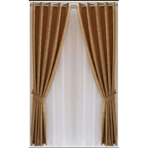 Gorden Smokring Mewah Korden Kolonggan Murah Gorden Jendela Minimalis Pendek/Gorden Pintu Kamar Tidu