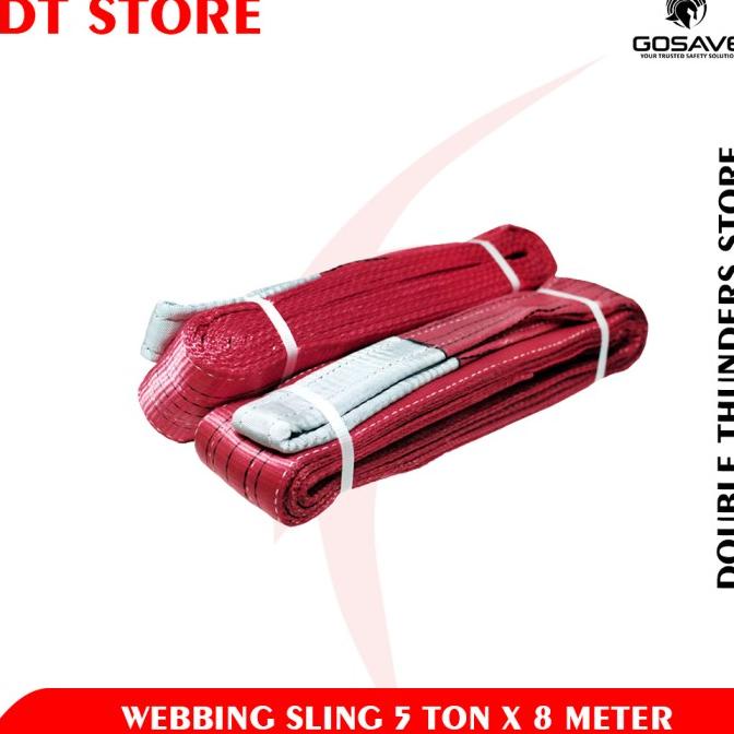 Gosave Webbing Sling Belt 5 Ton x 8 Meter / Tali Sabuk 5T x 8M