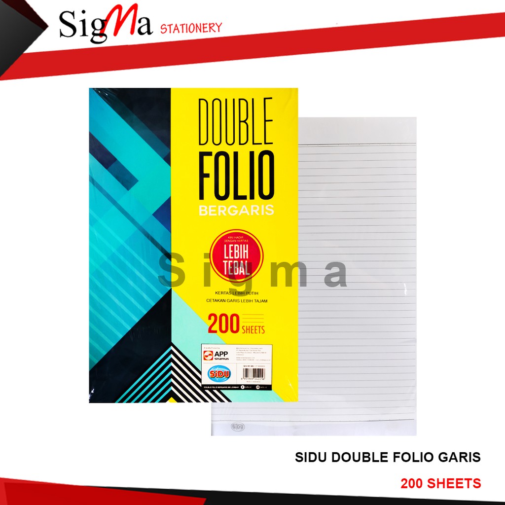 

Kertas Folio Bergaris SIDU / KIKY Isi 100 / 200 Lembar (Pack)