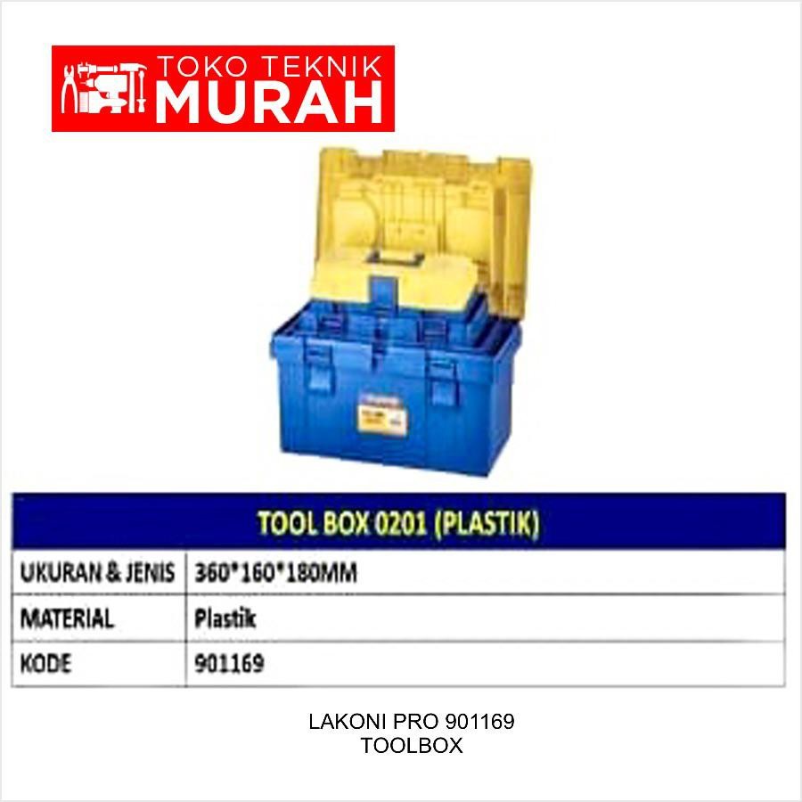 Lakoni Pro 901169 Tool Box 0201 Plastik 360x160x180mm Toolbox