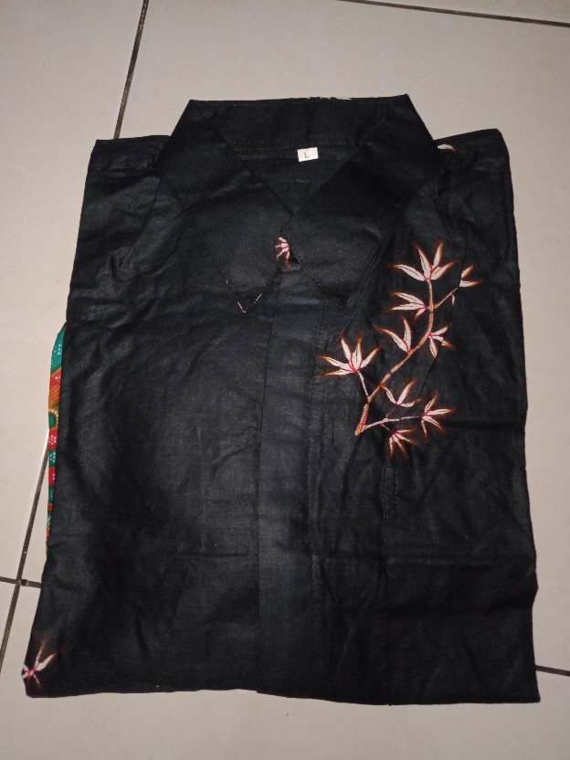 Batik Couple Pria Wanita Dewasa Dan Hem/gamis Anak Motif Kipas (bisa Cod)