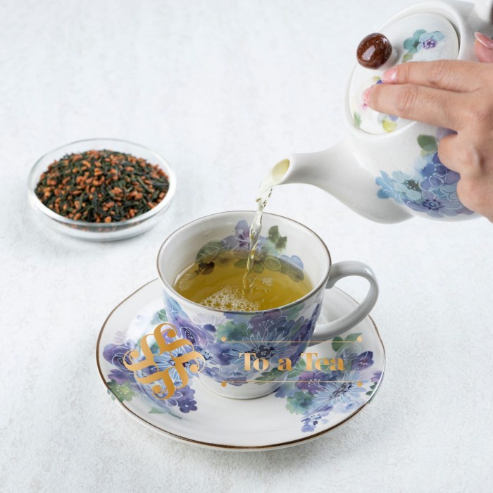 

teh-daun- kazu (sencha) genmaicha - 100% japanese roasted rice green tea 100g -daun-teh.