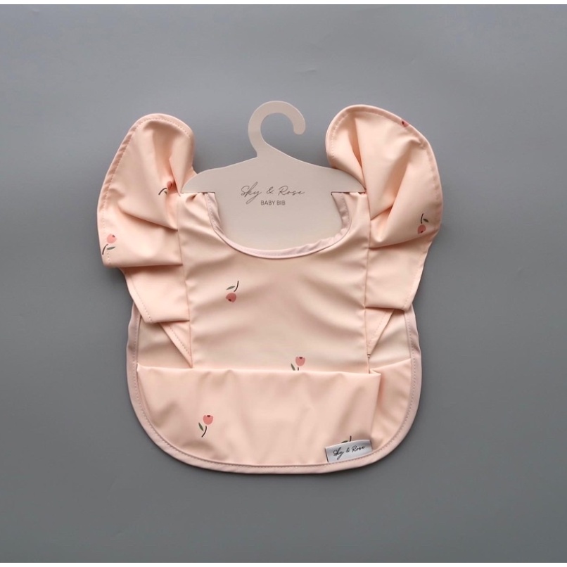 Sky and Rose Waterproof Bib | Ruffle Celemek Makan Ruffled | Slabber Anti Air Bayi Anak Sky &amp; Rose Bibs Bip Slubber