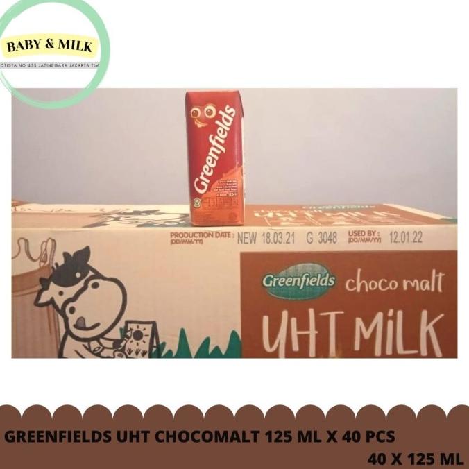 

(BISA COD) Greenfields UHT 125 ml isi 40 pcs Varian CHOCOMALT BERKUALITAS Kode 1069
