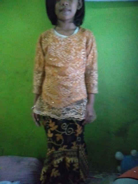 Sb Collection Stelan Atasan Sherli Kebaya Kartini Dan Rok Duyung Batik Anak Wanita
